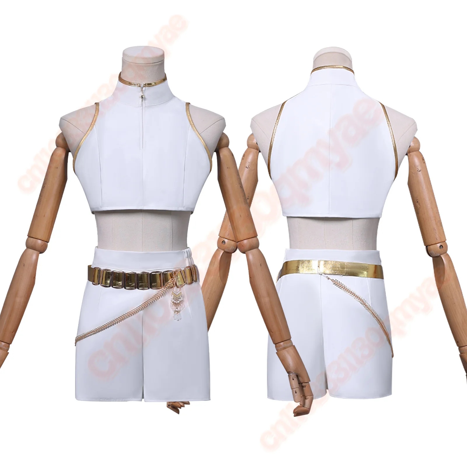 미라 조이 루미 코스프레 의상 여성용 K팝 데몬 헌터스 헌트릭스 화이트 골든 슈트 성인 할로윈 유니폼 애니메이션 영화 2025