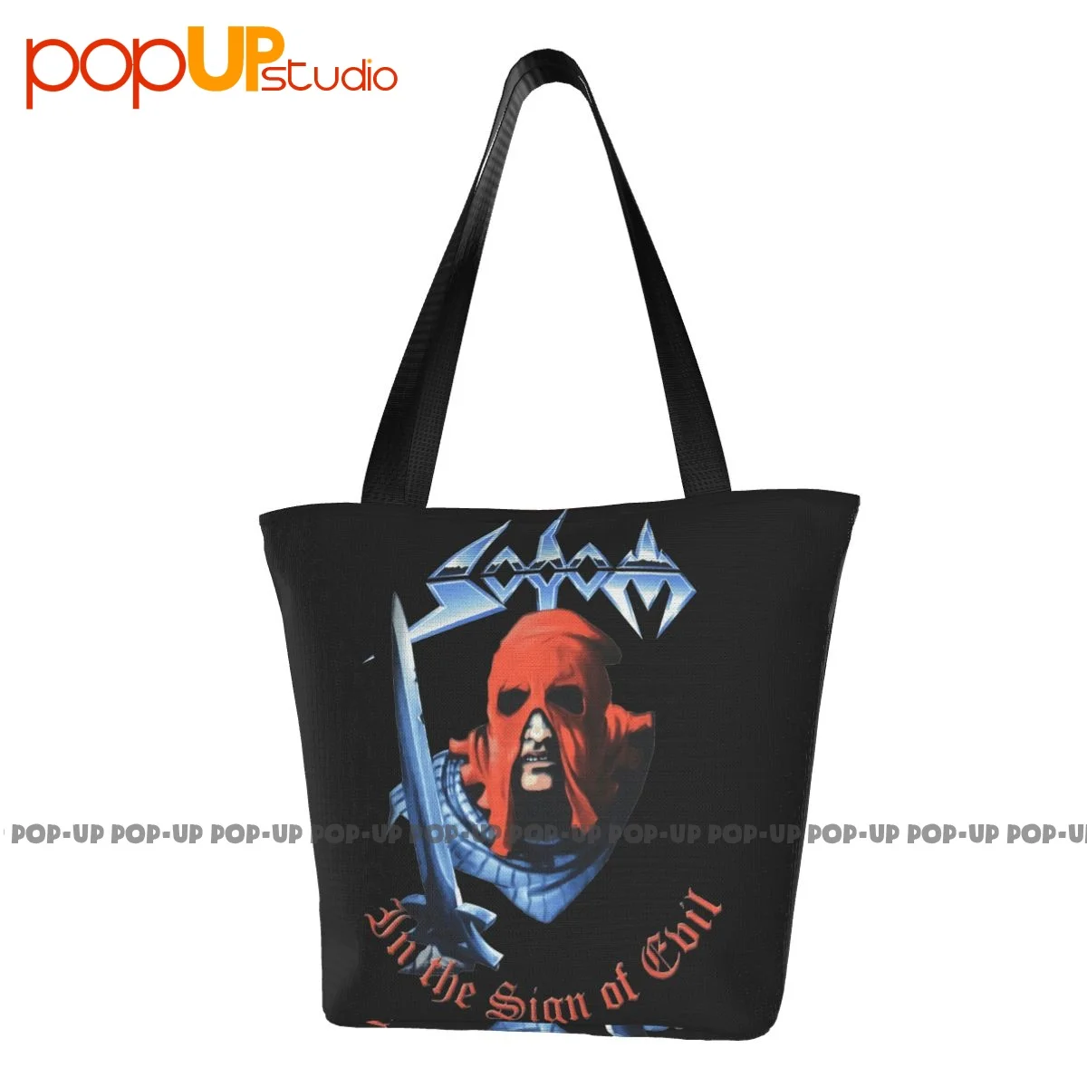 Sodom In The Sign Of Evil Album Cover Band Funny Handbags Lunch Bag Shopping Bag Shopper Purses