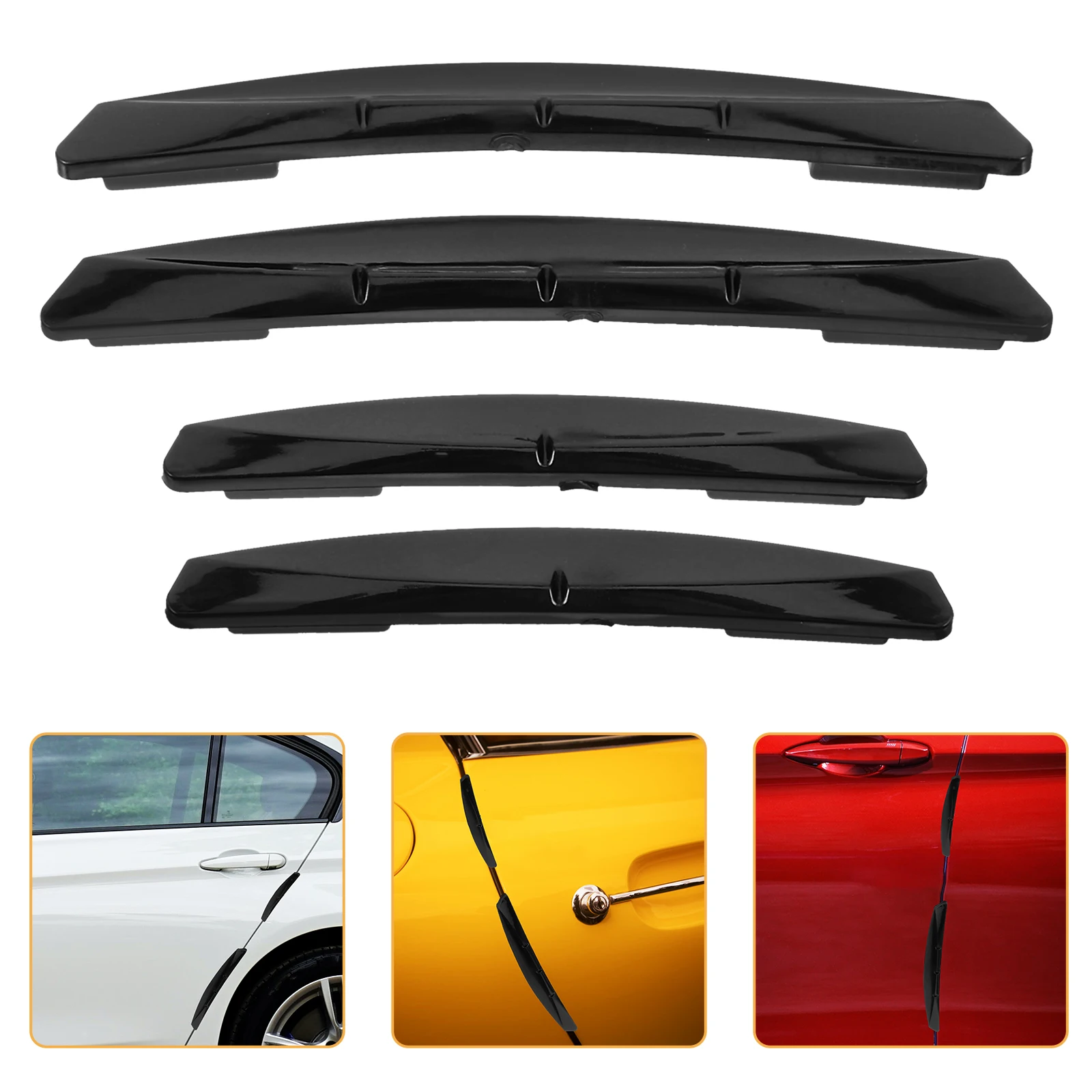 

4pcs Car Edge Guard Shockproof Silicone Strip For Cars Trucks Suvs Side Protector Guards Vehicle Door Edge Guards Car Door