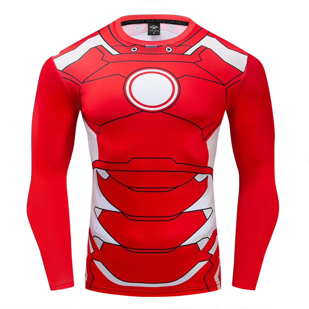 

Digital Printed Men's long sleeved T-shirt Gym tops Outdoor cycling sunscreen T-shirt Sports men's clothing Role playing T-shirt