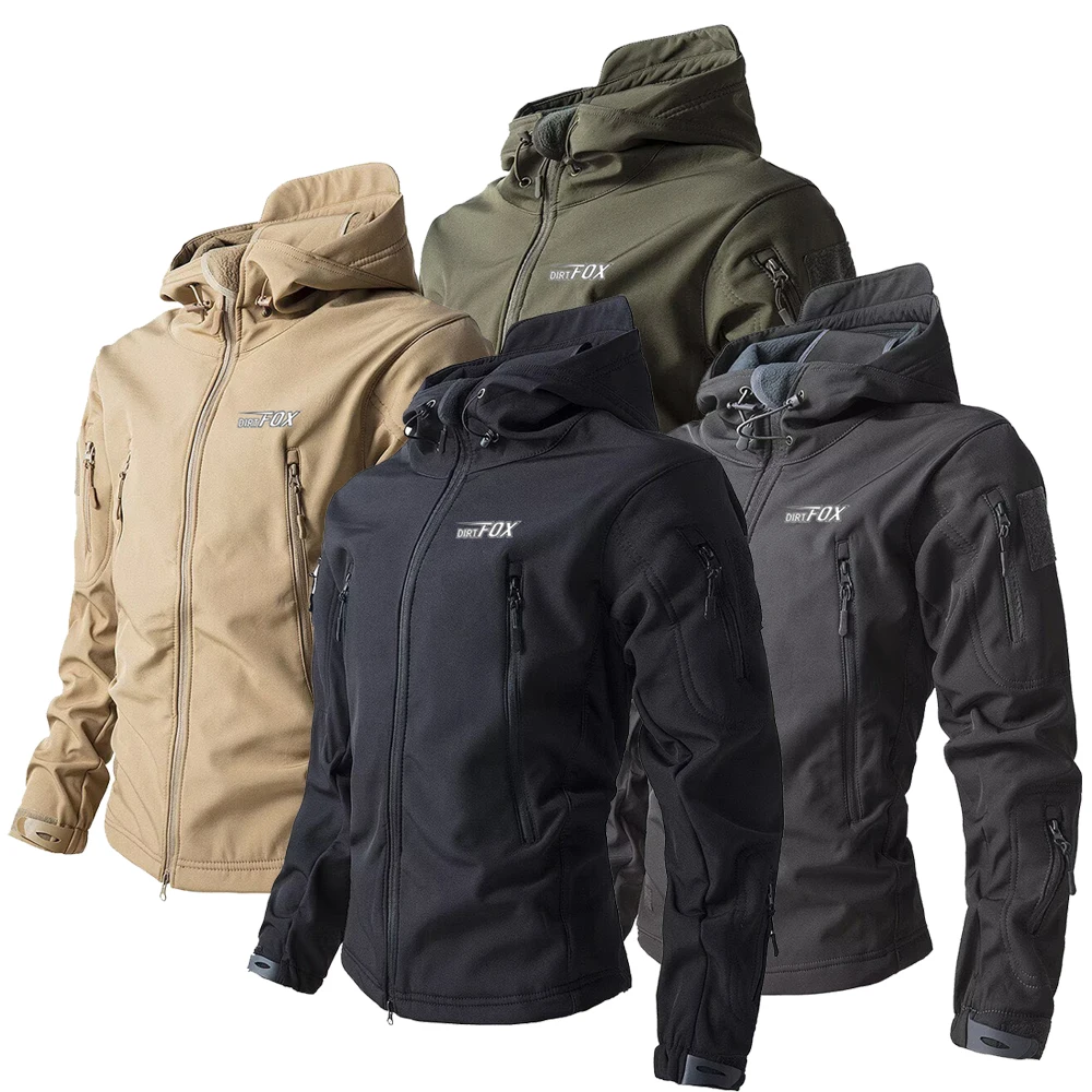 Image of DIRTFOX Motorrad Winter Thermo-Radfahrjacke Herren Wasserdichte Fahrrad-Mountainbike-Bekleidung Chaqueta Impermeable Hombre