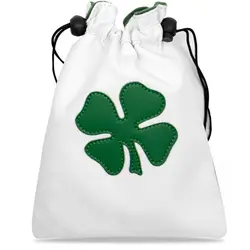 Funny Golf Valuables Pouch, PU Leather Golf Tee Pouch with Drawstring Closure Golf Ball Handbag Portable Ball Pouch