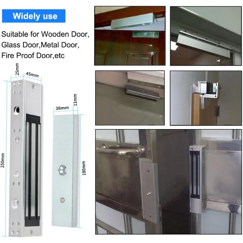 Smart Phone APP Unlocking Access Control System Kit, with Remote Controllers / 280KG(600lbs) Magnetic Lock/Power Adapter,