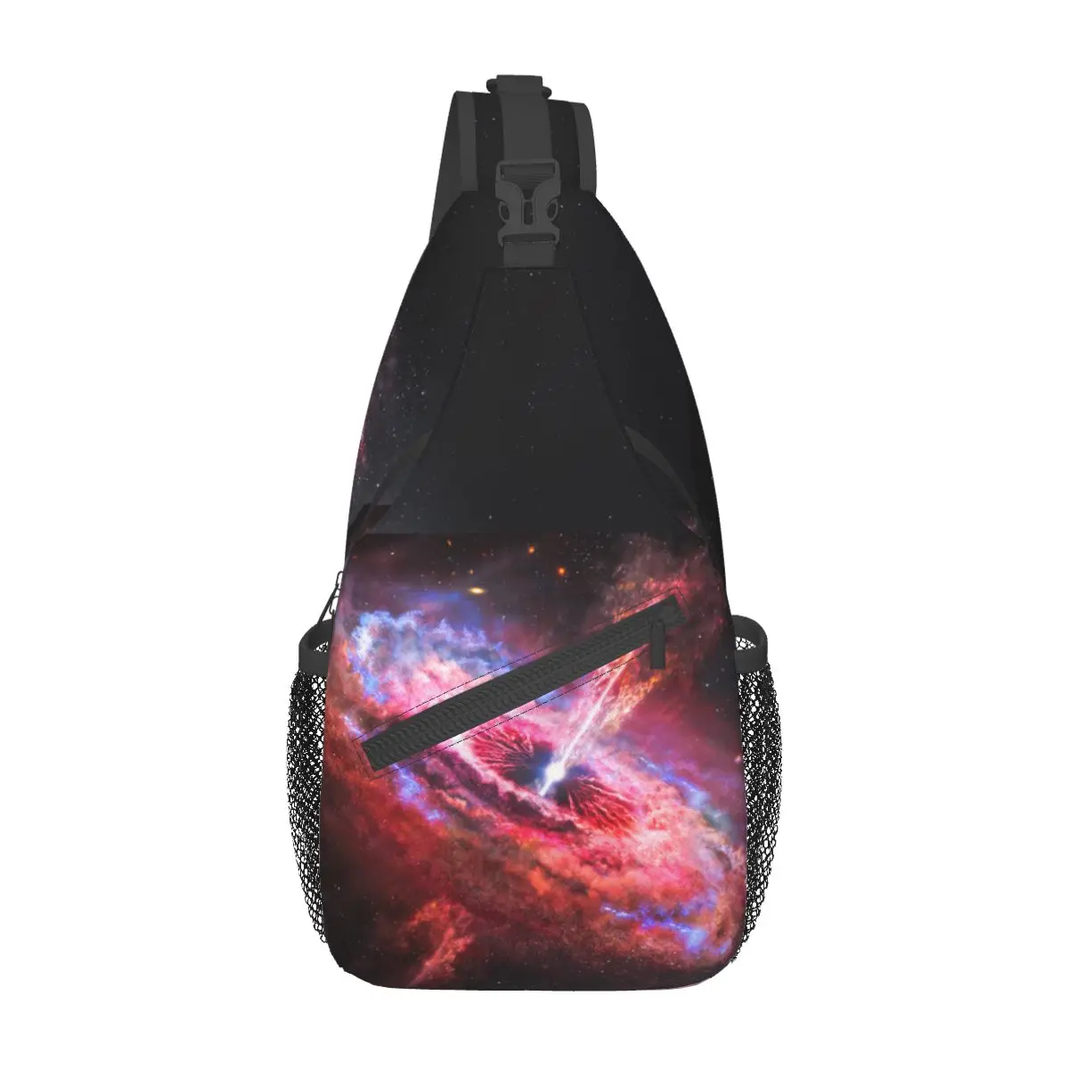 Galaxie Kunst Schwarzes Loch Cross body Schulter tasche Männer Frauen Brusttasche Raum Wand dekoration Schulter Rucksack Tages rucksack Wandern Reisen Reisen