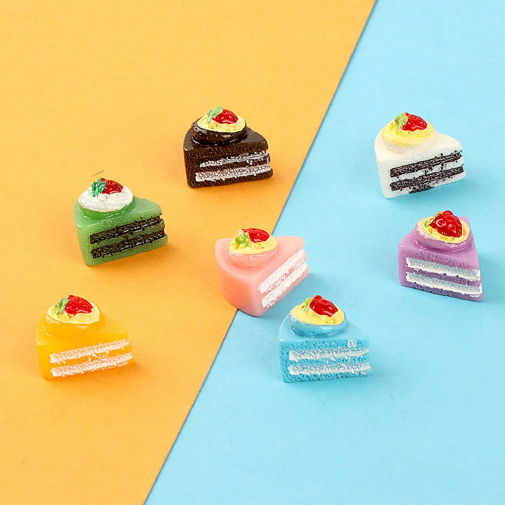 

12Pcs Mini Cake Ornaments Realistic Miniature Dessert Collection Mini Kitchen Scene Decoration Miniature Dessert Cake