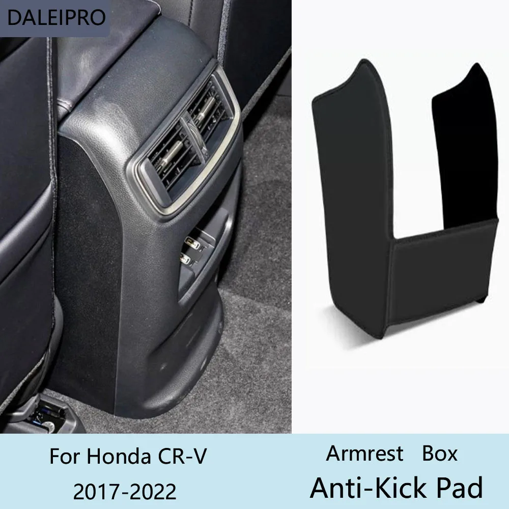 

Car Rear Armrest Box Anti-Kick Pad For Honda CR-V CR V CRV 2017 2018-2022 Microfiber Leather Protective Cover Car Accessories