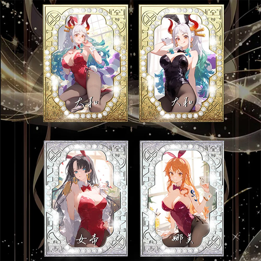 Low Price One Piece Metal Frame Diamond Flash Collection Card Bonfire Creative Nami Boa Hancock Yamato Anime Character Cards