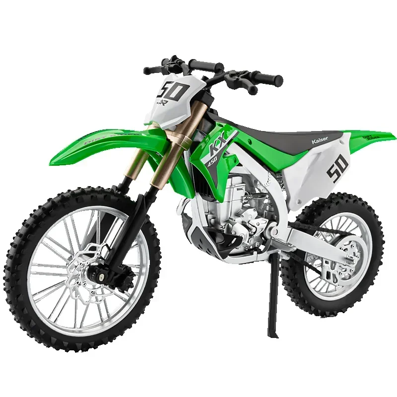 Diecast Alloy 1:12 Kawasaki KX450 Off Road Motorbike Model Sound Light Motorcycle Model Boy Vehicle Toy Gift Home Decoration