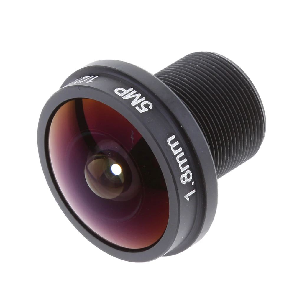 1.8mm F1.8 5MP Fisheye Camera Lens Wide Angle M12 Mount for CCTV Lens Support Accessories