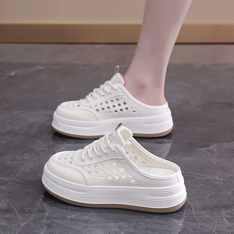 Quiet Walking Ladies Summer Slippers Anti Slip Silent Rubber Outsole No Loud Noise for Home Rest and Casual Outdoor Walking