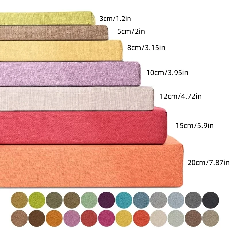 맞춤형 고밀도 스폰지 소파 쿠션, 나무 의자 쿠션, 정원 라운지 베이 창 좌석 스윙 장식 쿠션, 50D 