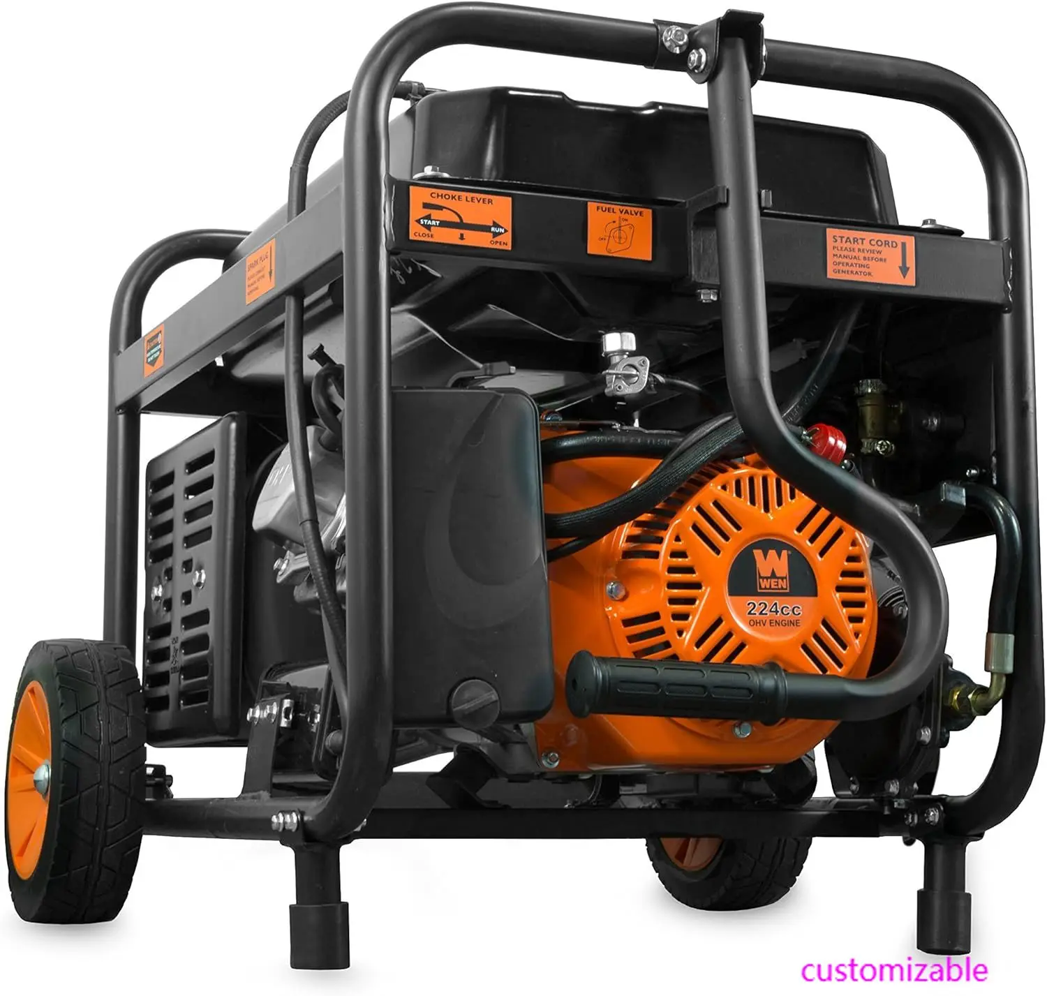 

4,750-Watt 120V/240V Dual Fuel Portable Generator With Wheel Kit And Electric Start (DF475T),customizable