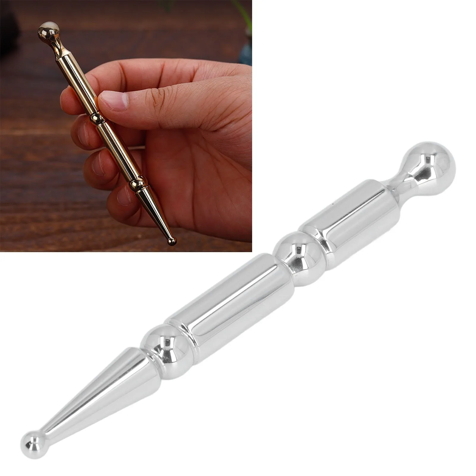 

Massage Pen Stainless Steel Manual Acupuncture Pen Tissue Massage Reflexology Pressing Point Massager Tool for Face Eye