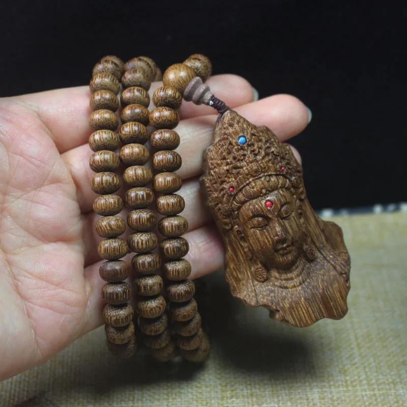 Wooden Abacus Beads Guanyin Bracelet Wooden Men and Women's Prayer Beads Beads Crafts Ornament