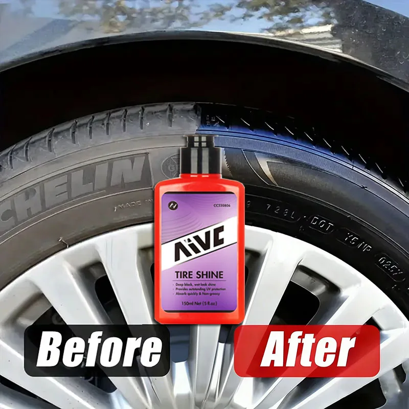 Car Tire Shine Black Gloss Long-Lasting Tire Brightener Auto Gloss Polish Protector Tire Coating
