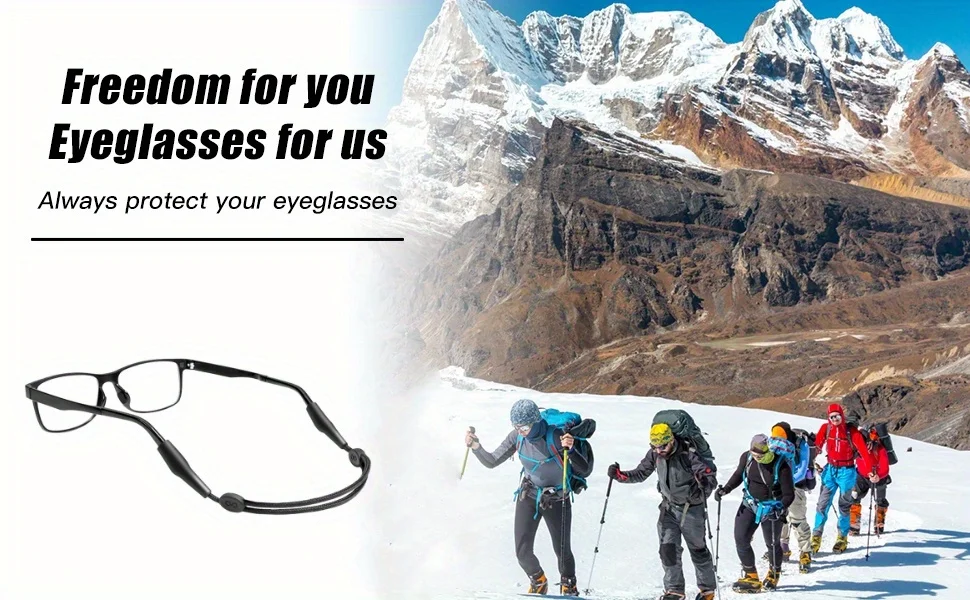 3pcs Universal Adjustable Eyewear Glasses Straps Silicone Anti-Slip Eyewear Retainers Unisex Strap Safety Glasses Holder