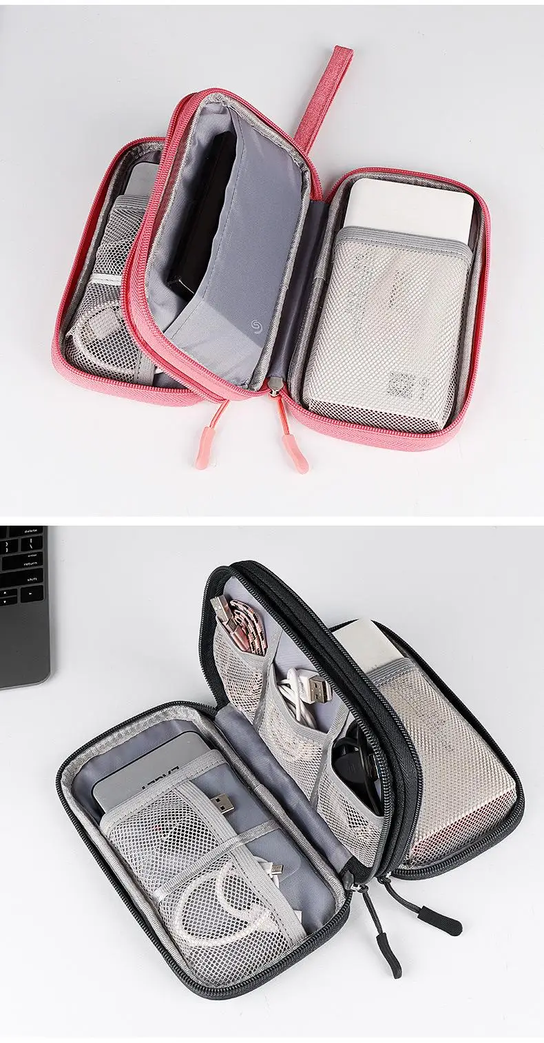 Kabel-Organizer-Tasche Reise-Digitalzubehör-Aufbewahrungstasche für Telefon-USB-Ladegerät – Detail 18