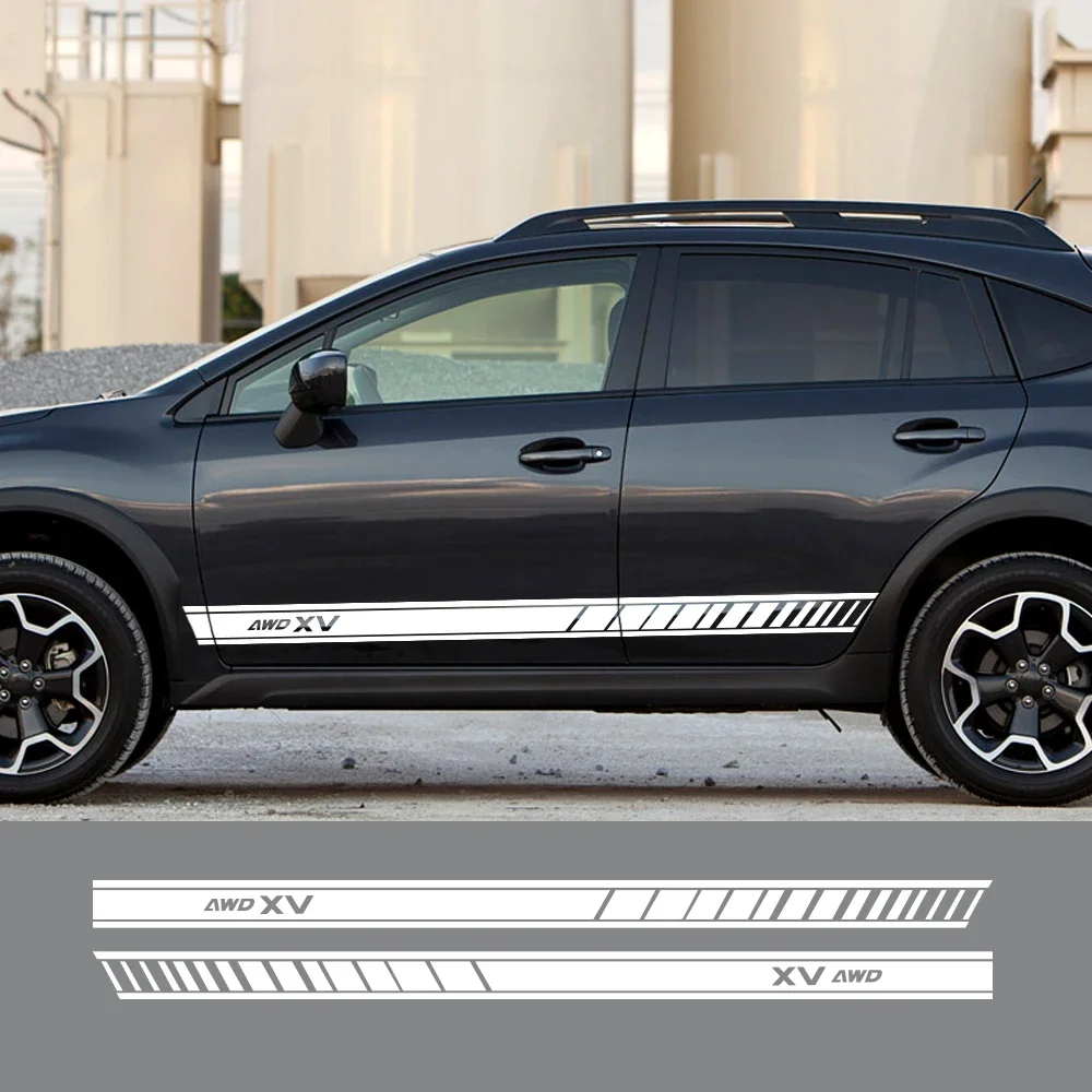 

Автомобильные наклейки на боковые двери для Subaru XV GT, автомобильный декор, спортивные полосы, графическая виниловая пленка, наклейки, автомобильные аксессуары для тюнинга