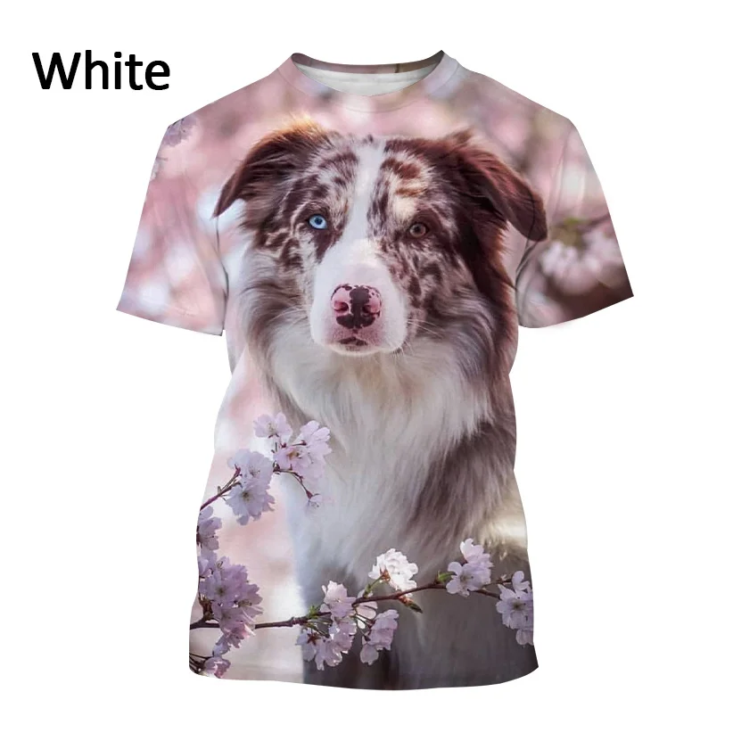 New Cute Sheltie Dog 3D Printed Short Sleeve T Shirt Men and Women Casual T Shirt Border Collie Harajuku Style Streetwear Top