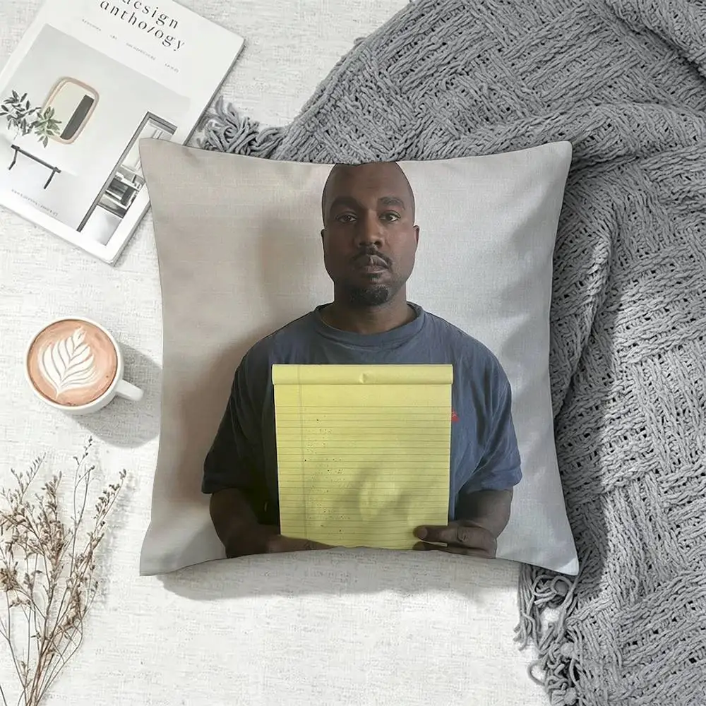 Kanye West YE Funny  Square Double-Sided Printed Pillow Case Sofa Cushion Cover Bedroom Bedside Decor