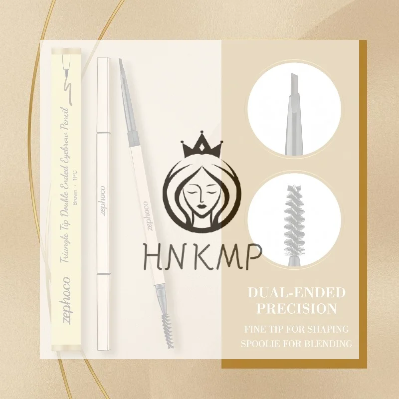 Brown Eyebrow Pencil Rotating 2 in  Waterproof Long Lasting Filling Tool for Quick Beauty Routine