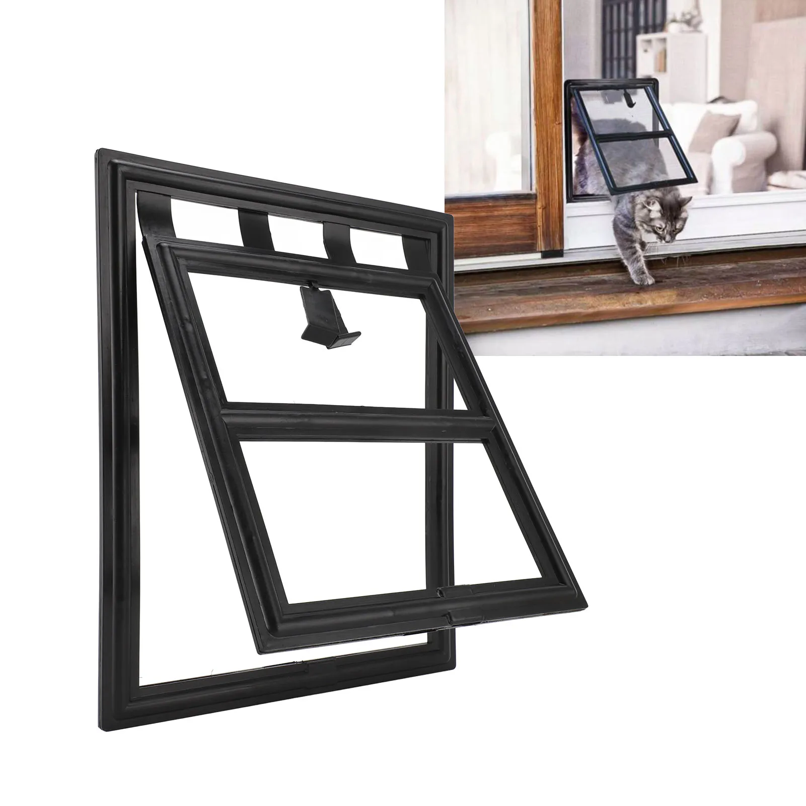 Professional Pet Screen Door, Bite Resistant, Free Access, Lockable Dog Screen Door, Inside Door Flap for Pets, Pigs, Cat