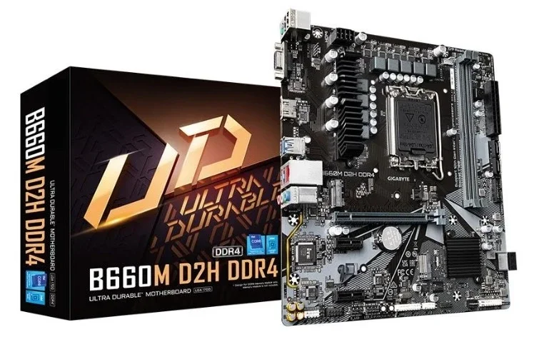 

Для процессора Gigabyte B660M D2H DDR4 с поддержкой 12, 13-го поколения