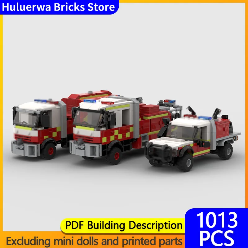 

Speed Hypercar Model MOC Building Bricks Fire Engine Bundle Package Modular Technology Gifts Holiday Assemble Children Toys Suit