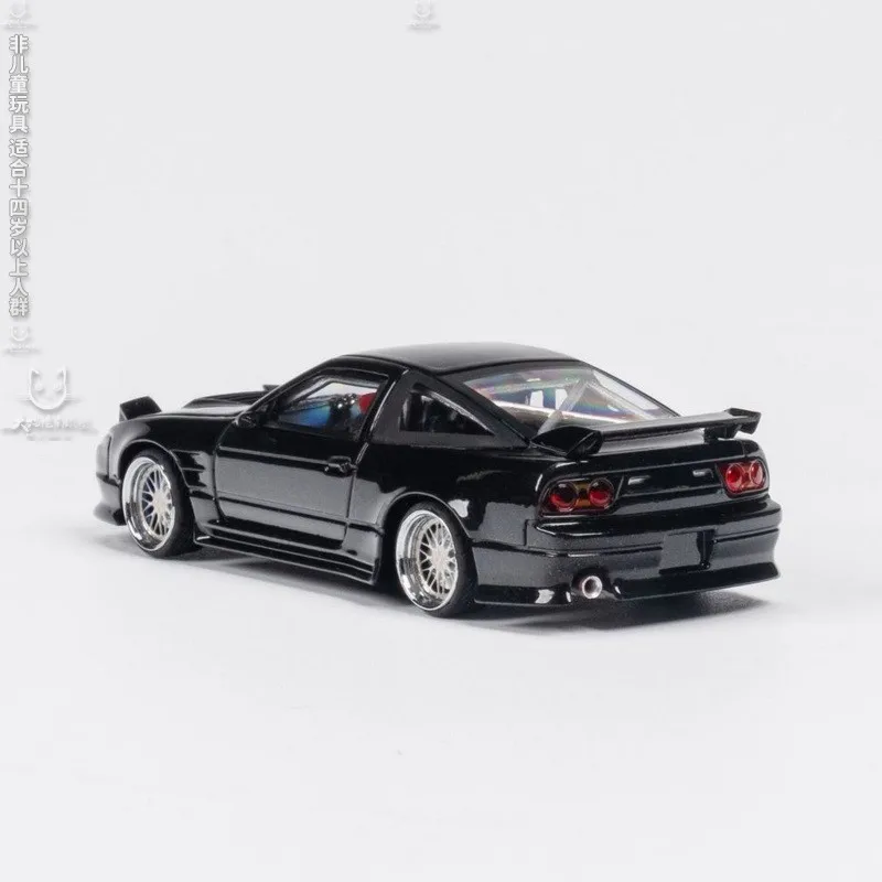 Diecast 1/64 Size Micro Turbo 180SX TPYE X Car Model Nissan Alloy Car Model Toys for Boys Collection Display Hobby Original Box