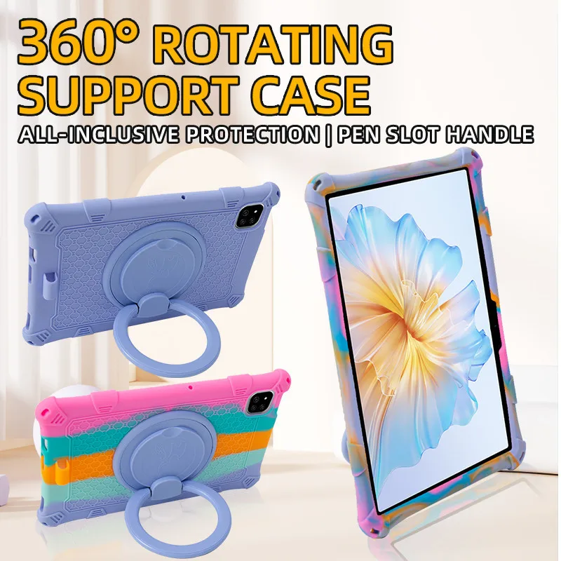 Soft Silicone Stand Case For Alldocube iPlay 60 Pro 10.95 60 50 Pro 10.5 50SE 9T 50 Mini 8.4 Rotating Handle Grip With Lanyard