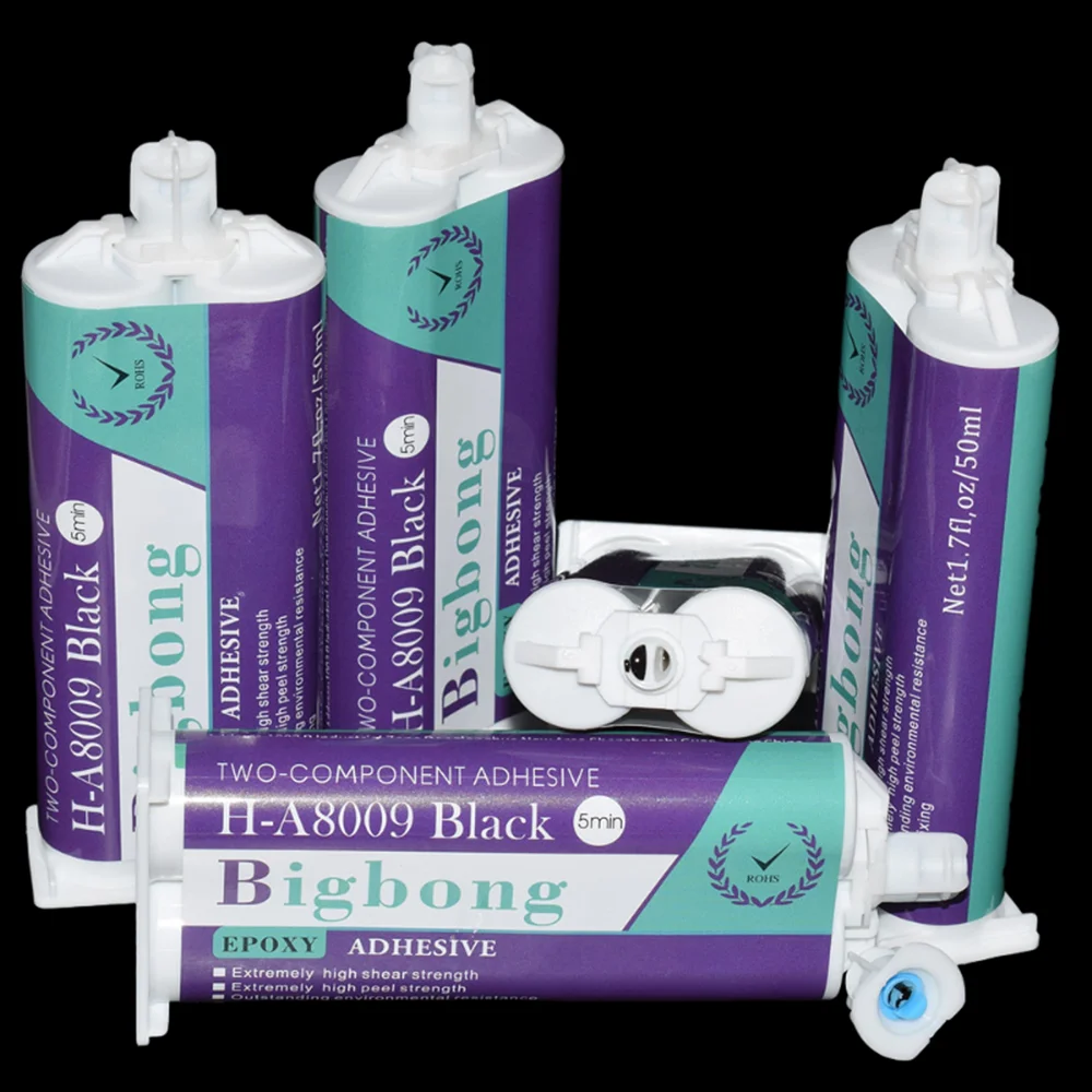 

5pc 1:1 Black Epoxy Resin Caulk Adhesives 50ml Two-component AB Glue Strong Structural Adhesive Set for 50ml 1:1 Glue Guns Tools