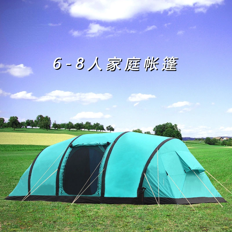 Outdoor quick opening inflatable tent 6-8 person large camping tent leisure tourism family camping beach tent