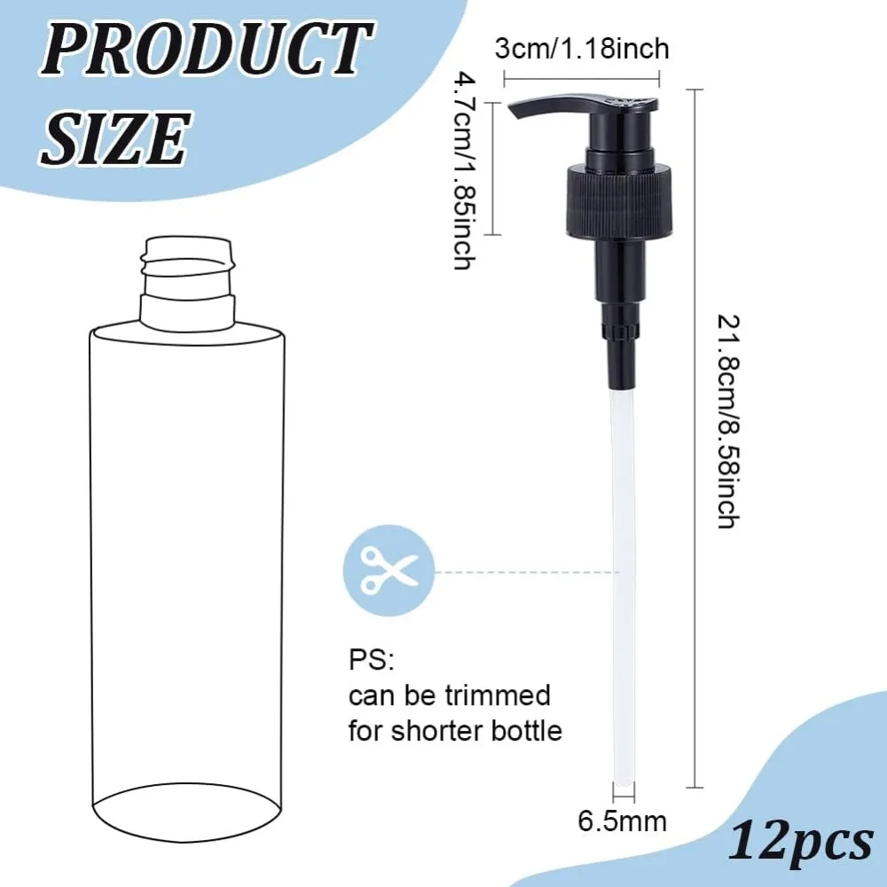 12pcs Black Replacement Pumps 28-400 Dispenser Replacement Pumps for Soap Dispensers Plastic Dispenser Pumps for Soap