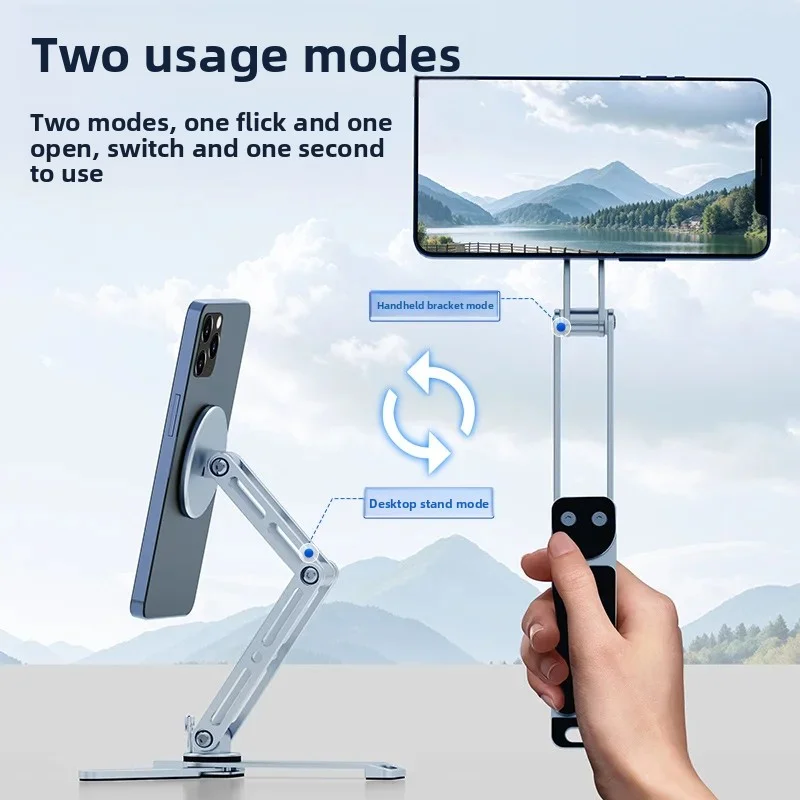 Fuerte soporte magnético para Selfie para Xiaomi, Samsung, Huawei, soporte magnético de escritorio para Apple 17, 16, 15, 14, 13, accesorios de la serie