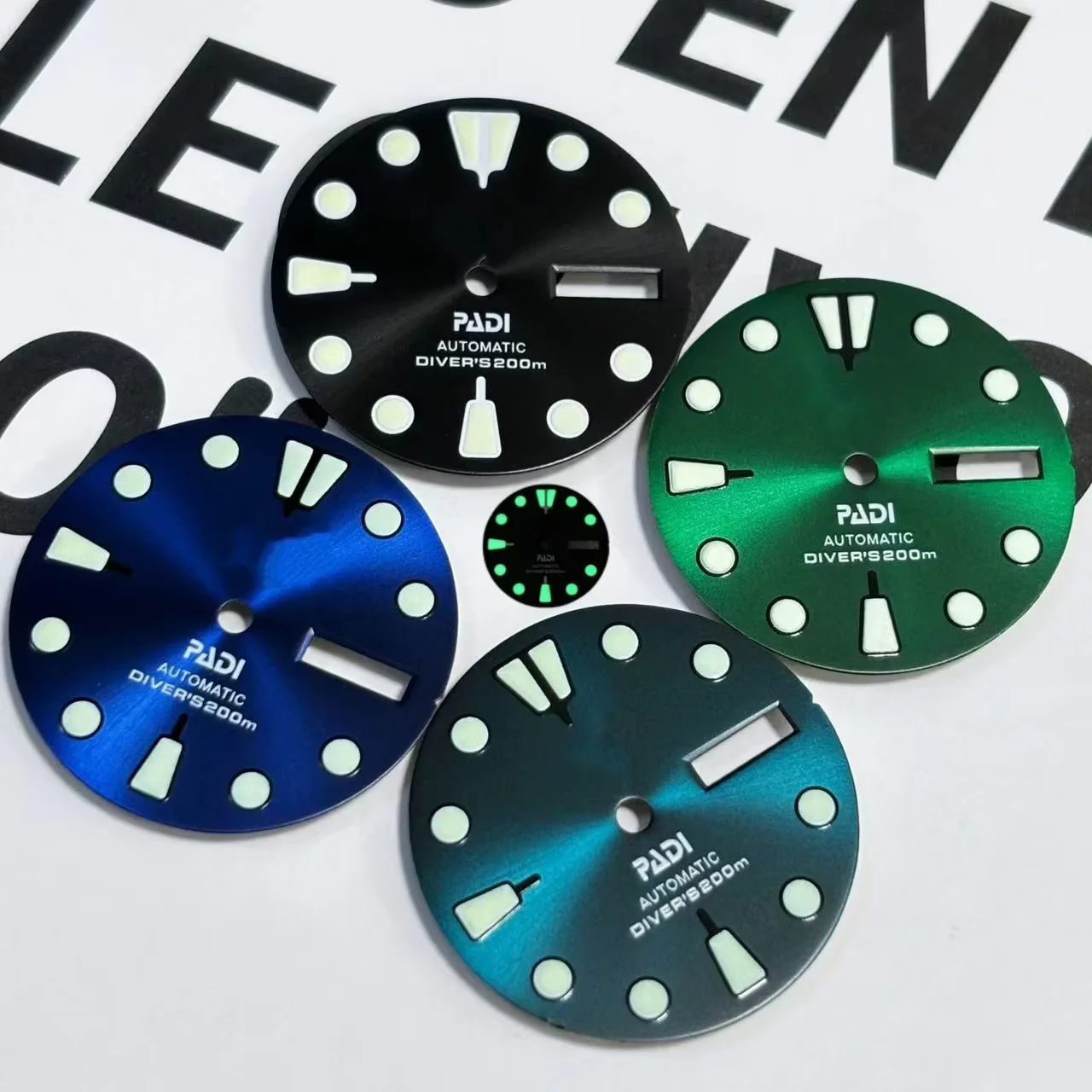 

28.5MM green night light accessory adapted to 35/36 movement watch modification