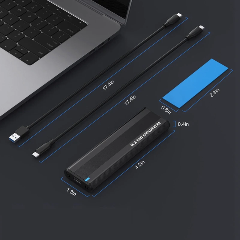M2 SSD Case NVME SATA Dual Protocol M.2 To USB Type C 3.1 SSD Adapter For NVME PCIE NGFF SATA SSD Disk Box