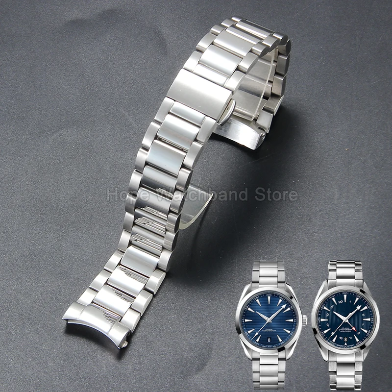 

Коррозионностойкий, устойчивый к высоким температурам элегантный ремешок для часов из нержавеющей стали для Omega Aqua Terra, аксессуары для часов 20 мм