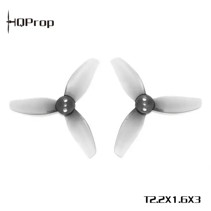 Hqprop T2.2x1.6x3 Grey Pc Propeller For Fpv Racing Drone - Durable Poly Carbonate Lightweight