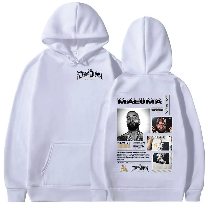 Rapper MALUMA 2024 Album Print Hoodie Men's Hip Hop Fashion Oversized Sweatshirt Y2k Man Loose Gothic Pullover Hooded Streetwear