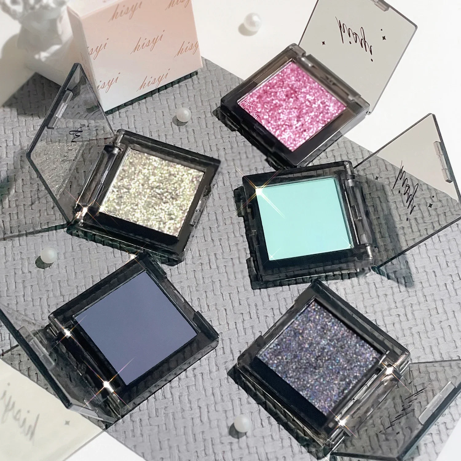 HISYI-Palette de fards à barrage monochromes, couleur fumée, gris, noir, allowdopamine, maquillage