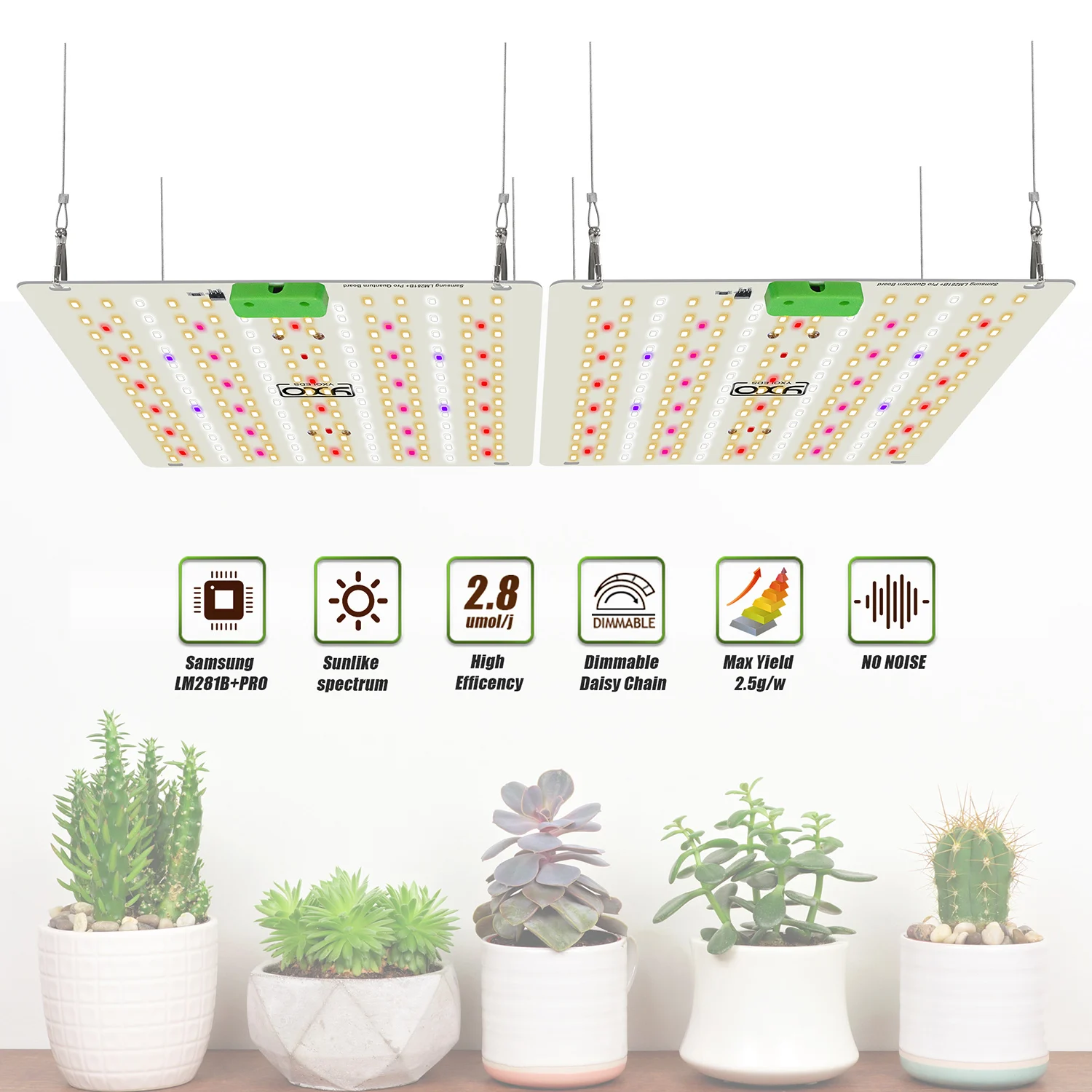 LM281B PRO 180W Plant Growth Lamp with Dimmable Full Spectrum Light Emitting Diode Growth Lamp for Plants and Flowers