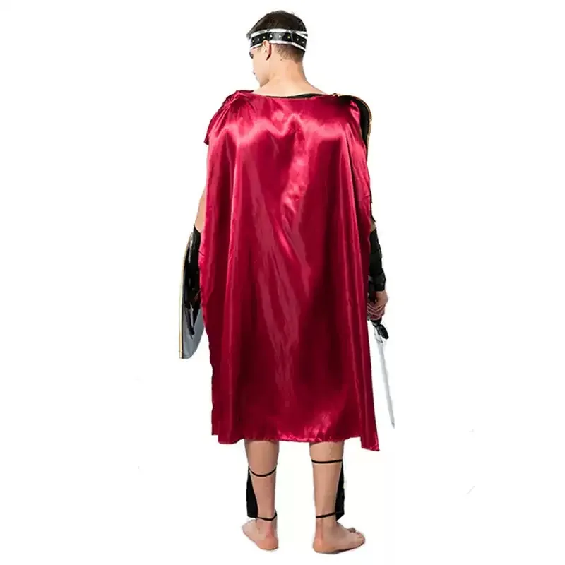 Ancient Roman Gladiator Cosplay Costume for Men Greek Warrior Outfit for Halloween Carnival Theme Party Role‑Play Fancy Dress