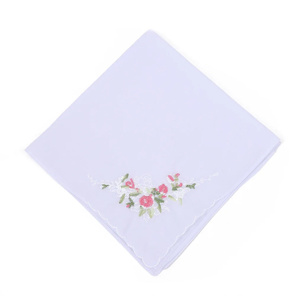 Chusteczka haftowana z czystej bawełny, haftowana damska japońska bawełniana ściereczka do herbaty 35 cm, czesana