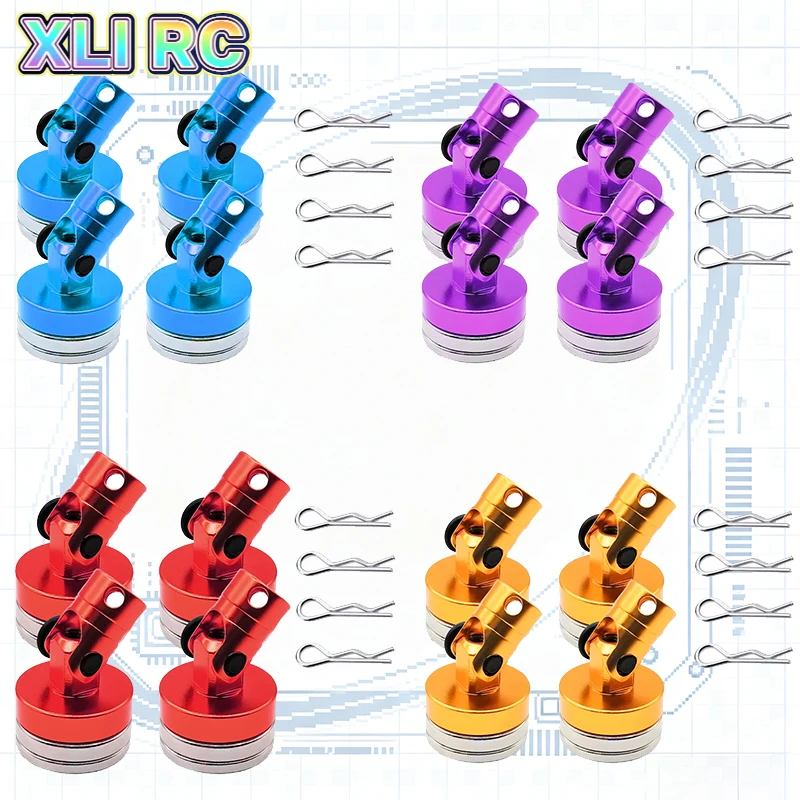 1set RC Car Drift Remote Control Car Shell Strong Magnet Stealth Body Post Contact Shell Column For 1/10 Scale Models TT01 TT02