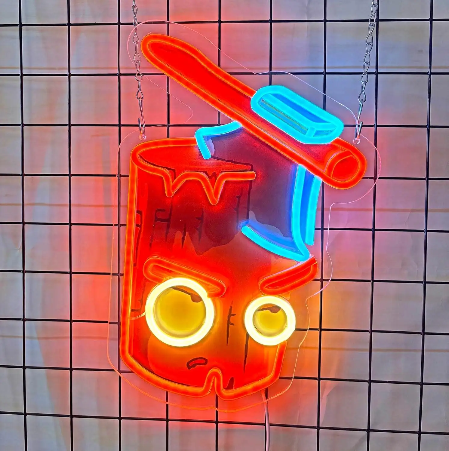 

Wood and Ax Neon Sign USB Dimmable LED Neon Lights for Man Cave Garage Car Repair Shop Gaming Room Bar Decor Birthday Gifts