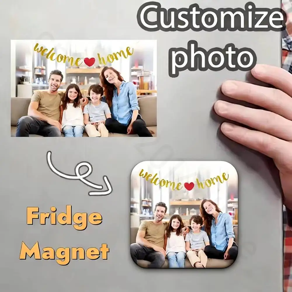 

DIY Refrigerator Magnets Blank Fridge Rectangle Sticker Kitchen Office Decor Creative Birthday DIY Craft Gift