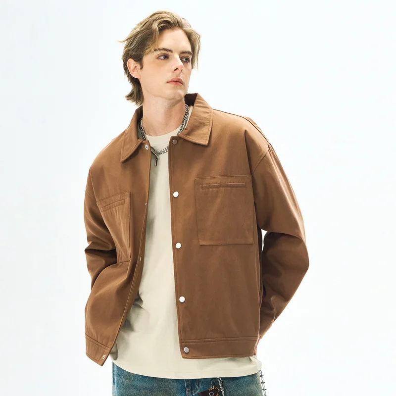 

Мужская потертая рабочая одежда в американском стиле High Street, модное пальто для пилота, повседневный универсальный стильный топ