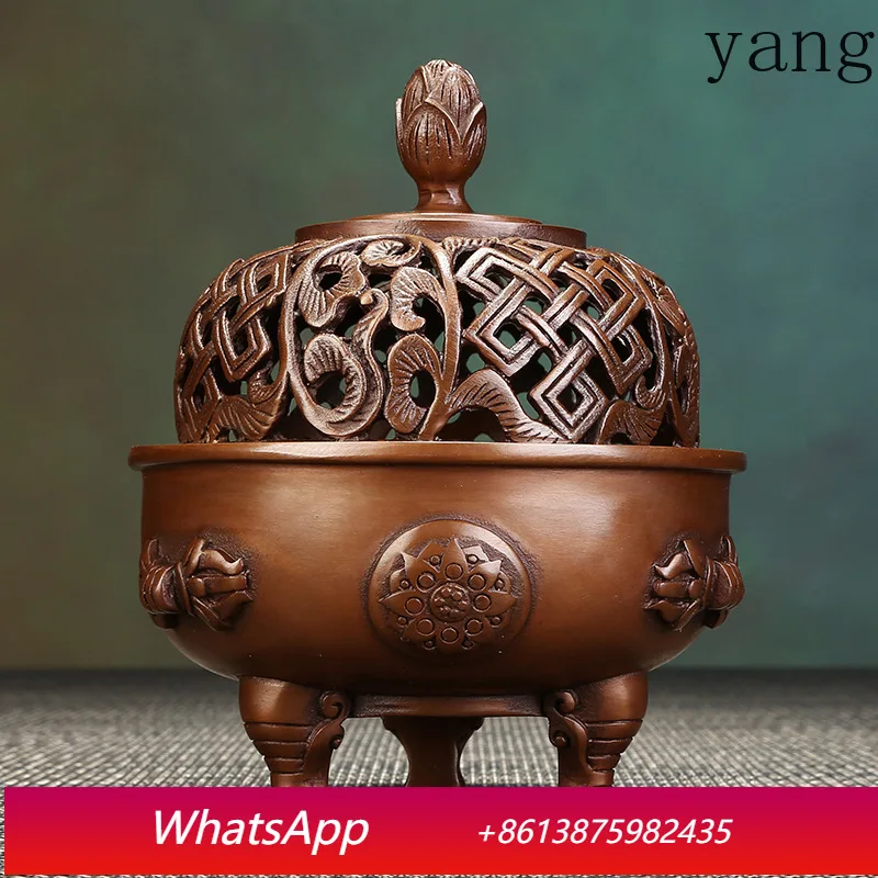 

LTT Copper Aromatherapy Burner Auspicious Lotus Incense Burner Incense Products Copper Jewelry