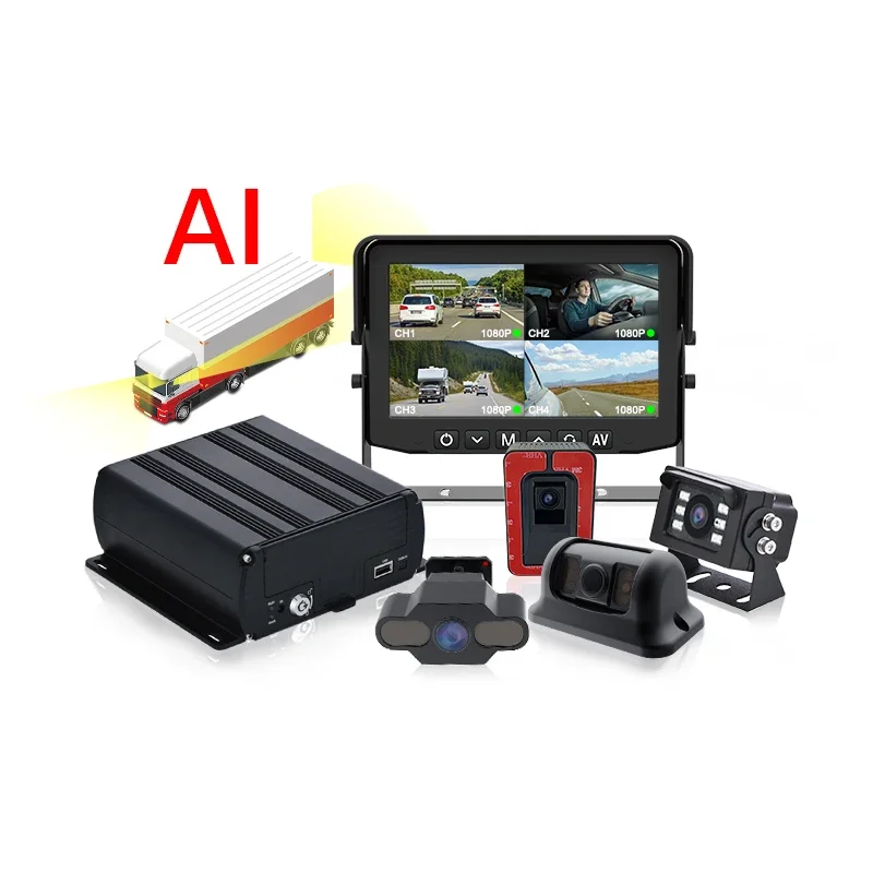 4 8 Channel AHD 1080P Camera Driver Fatigue Warning Truck Bus Vehicle Drive Safety System MDVR Surveillance Mobile DVR