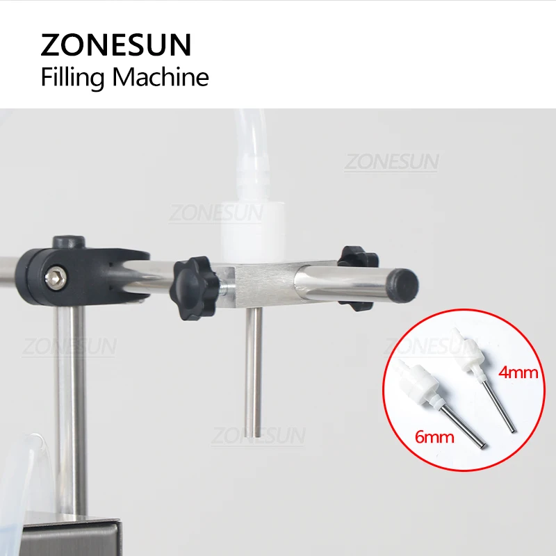 ZONESUN Mesin Pengisi Jus Minyak Esensial Botol Minuman Baja Tahan Karat Pengisi Pompa Magnetik untuk Kosmetik Cair ZS-YTMP1S